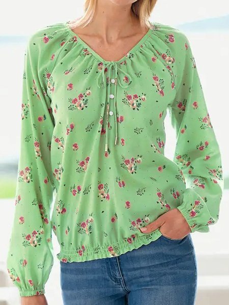 Long Sleeve Floral Printed V Neck Buttoned Lace-up Elastic Cuff Plus Size Casual Women Tops Women St Patricks Day Sweatershirt, Green, Tops
Long Sleeve Floral Printed V Neck Buttoned Lace-up Elastic Cuff Plus Size Casual Women Tops Women St Patricks Day Sweatershirt, Green, Tops