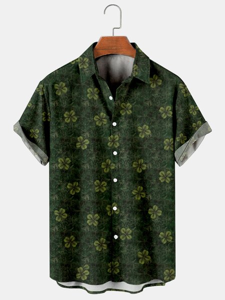 Mens St Patrick's Day Printed Casual Breathable Hawaiian Short Sleeve Shirt, Green, Men's Floral shirt
Mens St Patrick's Day Printed Casual Breathable Hawaiian Short Sleeve Shirt, Green, Men's Floral shirt