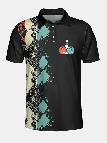 Golf Short Sleeve Polo Shirt, Black, Polos