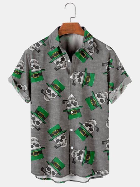 Mens St Patrick's Day Printed Casual Breathable Hawaiian Short Sleeve Shirt, Gray, Shirts & Blouse
Mens St Patrick's Day Printed Casual Breathable Hawaiian Short Sleeve Shirt, Gray, Shirts & Blouse