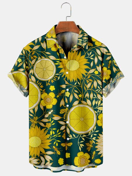 Mens Fruit Print Casual Breathable Hawaiian Short Sleeve Shirt, Green, Men's Floral shirt
Mens Fruit Print Casual Breathable Hawaiian Short Sleeve Shirt, Green, Men's Floral shirt