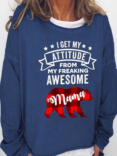 I Get My Attitude Round Neck Long-sleeve Sweatshirts, Deep blue, Hoodies&Sweatshirts
I Get My Attitude Round Neck Long-sleeve Sweatshirts, Deep blue, Hoodies&Sweatshirts