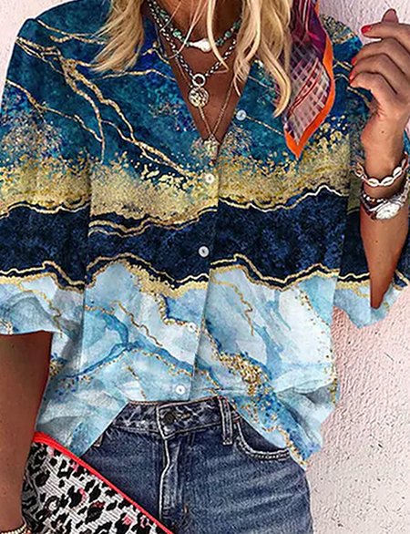 Shirt Collar Loosen Ombre Shirts & Tops, Multicolor, Shirts & Blouses
Shirt Collar Loosen Ombre Shirts & Tops, Multicolor, Shirts & Blouses
