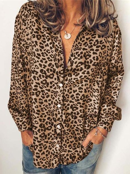 Casual Leopard Print Holiday Long Sleeve Blouse Shirt, Khaki, Shirts & Blouses
Casual Leopard Print Holiday Long Sleeve Blouse Shirt, Khaki, Shirts & Blouses