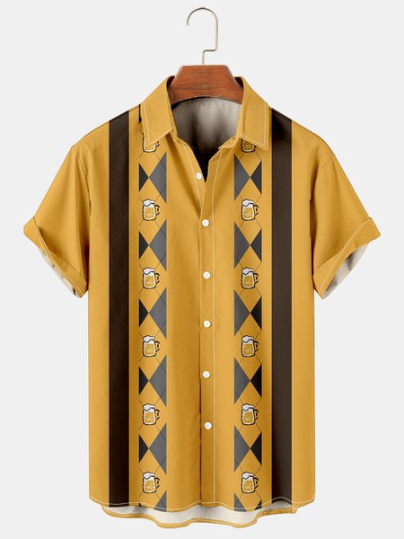 Holiday Leisure Retro Bowling Element Alphabet Pattern Hawaiian Style Printed Shirt Top, Yellow, Shirts & Blouse
Holiday Leisure Retro Bowling Element Alphabet Pattern Hawaiian Style Printed Shirt Top, Yellow, Shirts & Blouse
