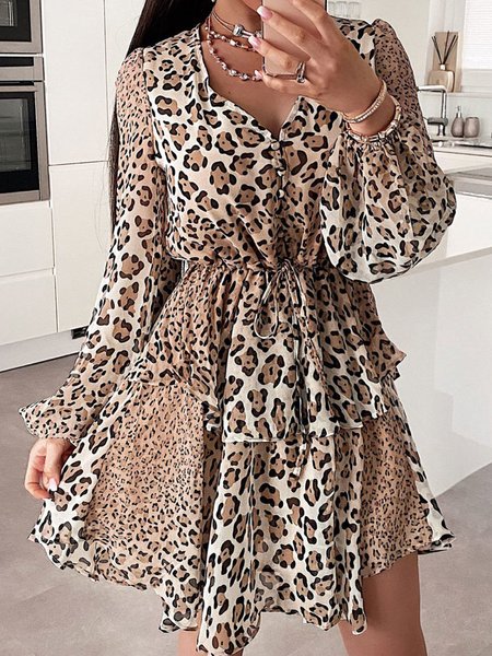 Long sleeve V-neck geometric animal leopard print waist loose and thin holiday dress Plus Size, Casual Dresses
Long sleeve V-neck geometric animal leopard print waist loose and thin holiday dress Plus Size, Casual Dresses