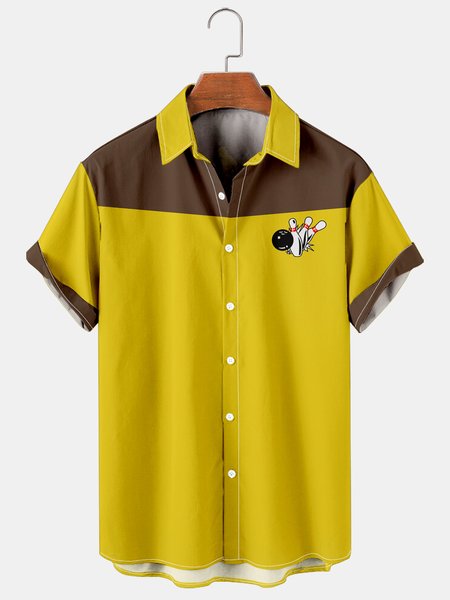 Holiday Leisure Retro Bowling Elements And Alphabet Pattern Hawaiian Style Printed Dhirt Top, Yellow, Shirts & Blouse
Holiday Leisure Retro Bowling Elements And Alphabet Pattern Hawaiian Style Printed Dhirt Top, Yellow, Shirts & Blouse