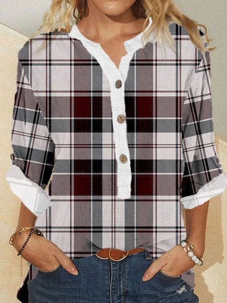 Checked/Plaid Casual Buttoned Long Sleeve Loosen Shirts & Tops, As picture, Blouses & Shirts
Checked/Plaid Casual Buttoned Long Sleeve Loosen Shirts & Tops, As picture, Blouses & Shirts