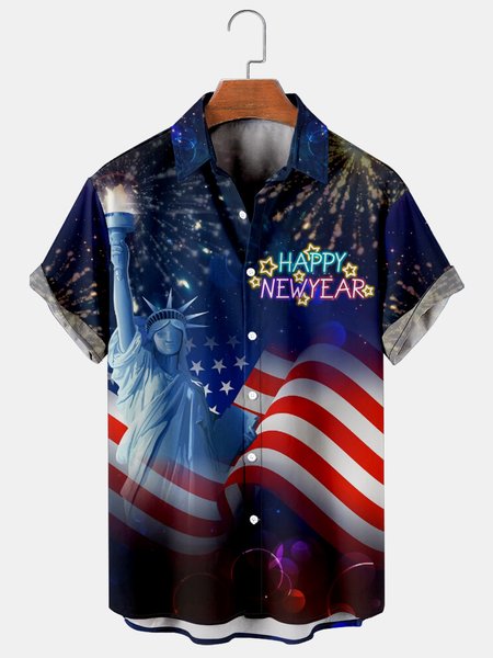 Mens Happy New Year Print Casual Breathable Short Sleeve Hawaiian Shirts, As picture, Men's Floral shirt
Mens Happy New Year Print Casual Breathable Short Sleeve Hawaiian Shirts, As picture, Men's Floral shirt
