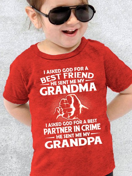 Funny Kids Letter T-shirt, Red, kid's T-shirts
