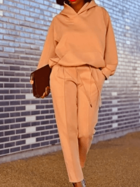 Spring Long sleeve Casual Daily Household Slightly stretchy Suits, Khaki, Two-piece Set
Spring Long sleeve Casual Daily Household Slightly stretchy Suits, Khaki, Two-piece Set