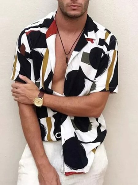 Geometry Color Piece Cotton And linen Retro Casual Shirts, As picture, Men's Floral shirt
Geometry Color Piece Cotton And linen Retro Casual Shirts, As picture, Men's Floral shirt