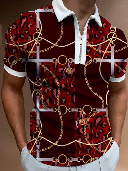 Vintage Chain Flower Graphic Casual Men's Polo Shirt, Color5, Shirts & Blouse
Vintage Chain Flower Graphic Casual Men's Polo Shirt, Color5, Shirts & Blouse