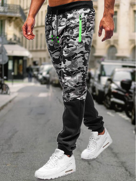 Men's Stretch Waist Camouflage Graphic Stitching Zipper Decoration Sweatpants, Light gray, Pants
Men's Stretch Waist Camouflage Graphic Stitching Zipper Decoration Sweatpants, Light gray, Pants