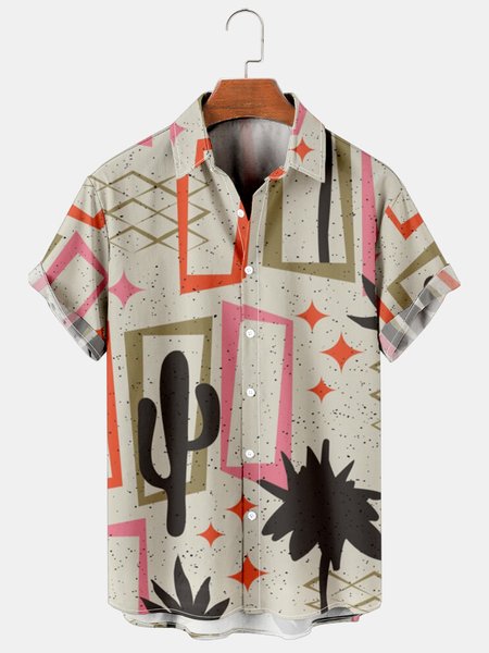 Mens Geometric Coconut Tree Print Casual Breathable Hawaiian Short Sleeved Shirt, As picture, Men's Floral shirt
Mens Geometric Coconut Tree Print Casual Breathable Hawaiian Short Sleeved Shirt, As picture, Men's Floral shirt
