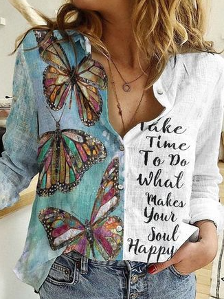 Holiday shirt with butterfly letters Casual Shirts & Tops, Blue, Shirts & Blouses
Holiday shirt with butterfly letters Casual Shirts & Tops, Blue, Shirts & Blouses