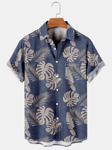 Mens Palm Leaves & Monstera Ceriman Leaves Print Casual Breathable Chest Pocket Short Sleeve Hawaiian Shirts, Blue, Shirts & Blouse
Mens Palm Leaves & Monstera Ceriman Leaves Print Casual Breathable Chest Pocket Short Sleeve Hawaiian Shirts, Blue, Shirts & Blouse