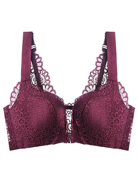 Plus Size Sexy Gathered Wireless Lace Beautiful Back Underwear, Wine red, Bra&Bra Sets
Plus Size Sexy Gathered Wireless Lace Beautiful Back Underwear, Wine red, Bra&Bra Sets
