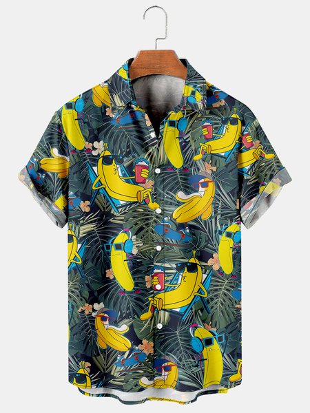 Vacation Leisure Plant Elements And fun Banana Pattern Hawaiian Style Printed Shirt Top, As picture, Men's Floral shirt
Vacation Leisure Plant Elements And fun Banana Pattern Hawaiian Style Printed Shirt Top, As picture, Men's Floral shirt