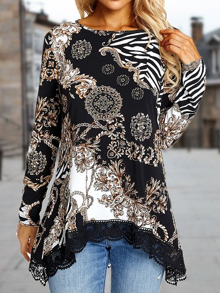Boho Cotton Blends Crew Neck Loosen Animal Romantic Shirts & Tops, Flower, T-Shirts
Boho Cotton Blends Crew Neck Loosen Animal Romantic Shirts & Tops, Flower, T-Shirts