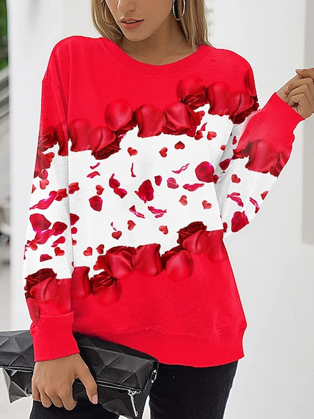 Casual Regular Fit Rose Floral Cotton Blends Sweatshirt, Red, Sweatshirts & Hoodies
Casual Regular Fit Rose Floral Cotton Blends Sweatshirt, Red, Sweatshirts & Hoodies