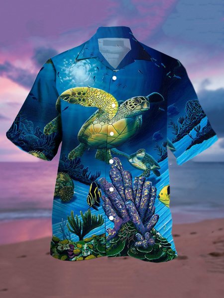Mens Sea Life Sea Turtles Print Casual Breathable Short Sleeve Hawaiian Shirts, Blue, Men's Floral shirt
Mens Sea Life Sea Turtles Print Casual Breathable Short Sleeve Hawaiian Shirts, Blue, Men's Floral shirt