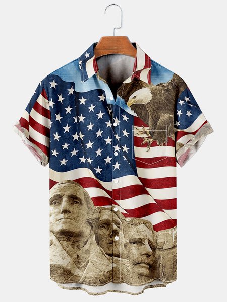 Eagle Flag Graphic Short Sleeve Casual Men's Shirt, As picture, Shirts & Blouse
Eagle Flag Graphic Short Sleeve Casual Men's Shirt, As picture, Shirts & Blouse