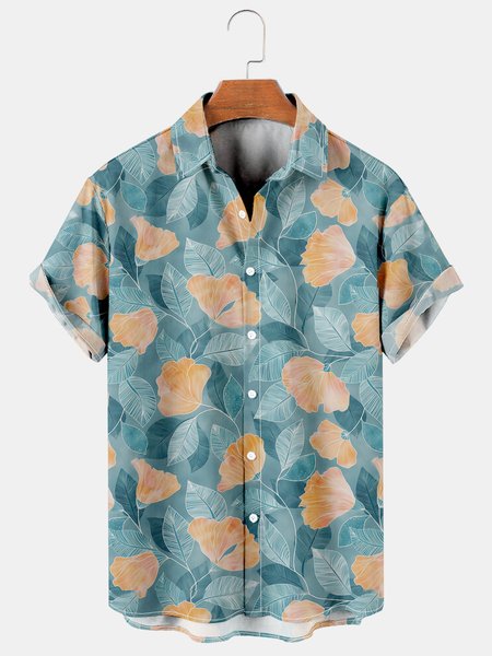 Mens Retro Floral Print Casual Breathable Short Sleeved Shirt, Green, Men's Floral shirt
Mens Retro Floral Print Casual Breathable Short Sleeved Shirt, Green, Men's Floral shirt