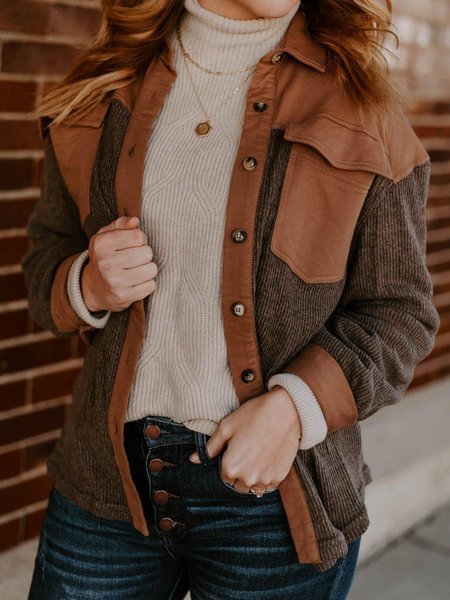 Color-block Plain Long Sleeves Pockets Plus Size Casual Jackets, Coffee, Coats & Jackets
Color-block Plain Long Sleeves Pockets Plus Size Casual Jackets, Coffee, Coats & Jackets