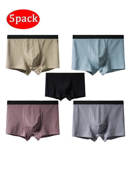 Men's Cotton Breathable Boxer Briefs, As picture, Men's Bottoms