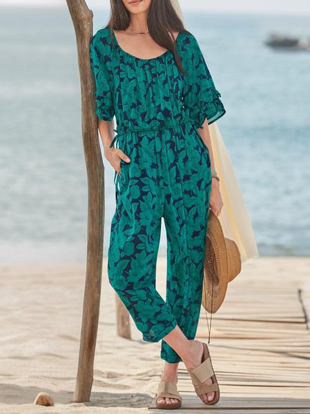 Floral Regular Fit Casual Cotton Blends One-Pieces, Green, Jumpsuits&Rompers
Floral Regular Fit Casual Cotton Blends One-Pieces, Green, Jumpsuits&Rompers