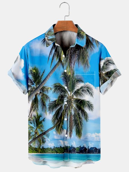 Vacation Leisure Plant Elements Coconut Tree Pattern Hawaiian Style Printed Shirt Top, As picture, Men's Floral shirt
Vacation Leisure Plant Elements Coconut Tree Pattern Hawaiian Style Printed Shirt Top, As picture, Men's Floral shirt