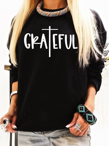 Gtrateful Letters Printed Long Sleeve Plus Size Casual Sweatshirts, Black, Hoodies & Sweatshirts
Gtrateful Letters Printed Long Sleeve Plus Size Casual Sweatshirts, Black, Hoodies & Sweatshirts