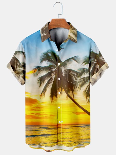 Vacation Leisure Plant Elements Coconut Tree Pattern Hawaiian Style Printed Shirt Top, As picture, Men's Floral shirt
Vacation Leisure Plant Elements Coconut Tree Pattern Hawaiian Style Printed Shirt Top, As picture, Men's Floral shirt