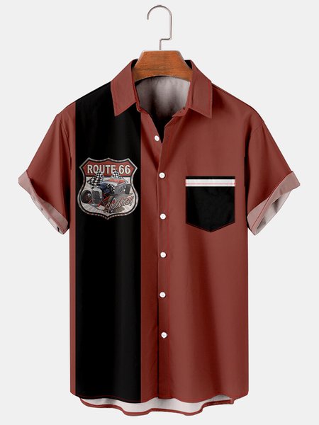 Mens Route 66 Vintage Cars Print Casual Breathable Chest Pocket Short Sleeve Hawaiian Shirts, Red, Shirts & Blouse
Mens Route 66 Vintage Cars Print Casual Breathable Chest Pocket Short Sleeve Hawaiian Shirts, Red, Shirts & Blouse