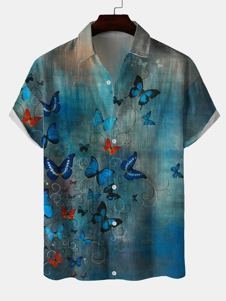 Retro Casual Butterfly Print Cotton And Linen Shirt, As picture, Shirts & Blouse
Retro Casual Butterfly Print Cotton And Linen Shirt, As picture, Shirts & Blouse