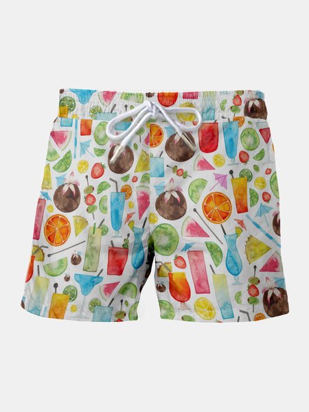 Resort-Style Hawaiian Cocktail And Fruity Cropped Side Pocket Shorts With Drawstring Print, As picture, Men's shorts
Resort-Style Hawaiian Cocktail And Fruity Cropped Side Pocket Shorts With Drawstring Print, As picture, Men's shorts