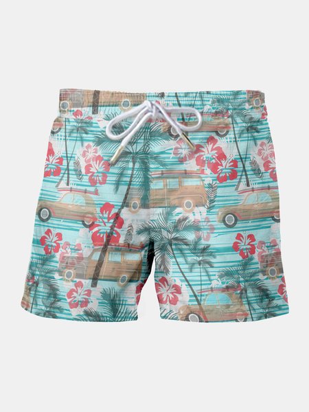Resort Style Hawaiian Series Coconut Tree And Car Elements Side Pocket Short Drawstring Print Beach Pants, As picture, Men's shorts
Resort Style Hawaiian Series Coconut Tree And Car Elements Side Pocket Short Drawstring Print Beach Pants, As picture, Men's shorts