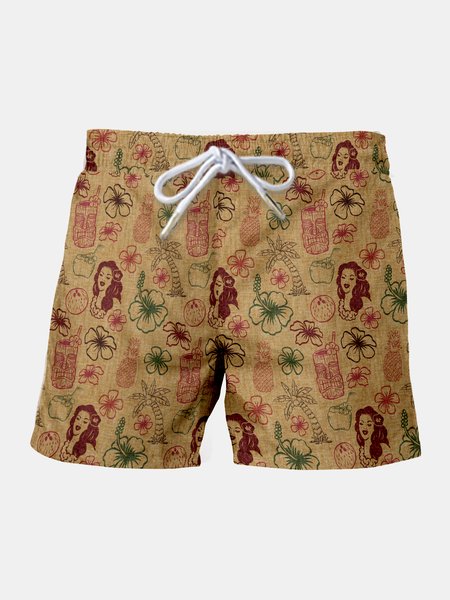 Resort-Inspired Hawaiian Collection Floral And Coconut TreePattern Elements Side Pocket Short Drawstring Print Beach Shorts, As picture, Men's shorts
Resort-Inspired Hawaiian Collection Floral And Coconut TreePattern Elements Side Pocket Short Drawstring Print Beach Shorts, As picture, Men's shorts