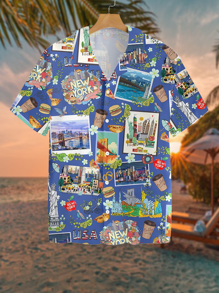 Vacation Leisure Plant Elements Tourist Attractions Pattern Hawaiian sStyle Printed Shirt Top, Multicolor, Men's Floral shirt
Vacation Leisure Plant Elements Tourist Attractions Pattern Hawaiian sStyle Printed Shirt Top, Multicolor, Men's Floral shirt