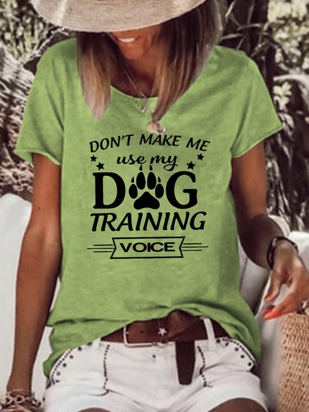 Don't Make Me Use My Dog Training Voice Funny Dog Short Sleeve T-shirt, Green, T-shirts
Don't Make Me Use My Dog Training Voice Funny Dog Short Sleeve T-shirt, Green, T-shirts