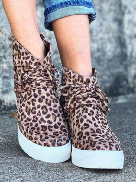 Women's Large Size Suede Leopard Pattern Lace-up Zipper Inner Heightening Shoes, Flats
Women's Large Size Suede Leopard Pattern Lace-up Zipper Inner Heightening Shoes, Flats