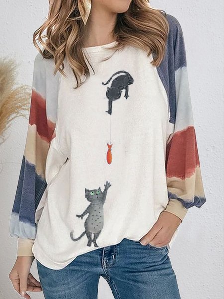 Cat pattern multi-color printing comfortable spring design ladies blouse, Multicolor, Long sleeve tops
Cat pattern multi-color printing comfortable spring design ladies blouse, Multicolor, Long sleeve tops