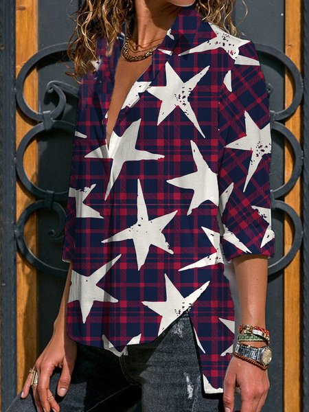 Star Check Design Spring Casual Comfortable Ladies Blouse, Multicolor, Blouses & Shirts
Star Check Design Spring Casual Comfortable Ladies Blouse, Multicolor, Blouses & Shirts