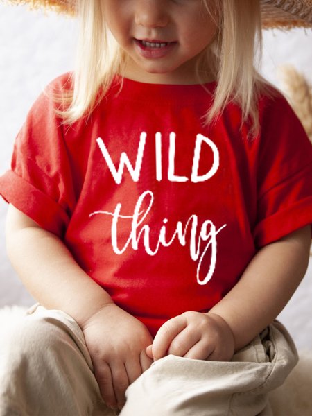 Wild Thing Child‘s Short sleeve tops, Red, Kids
