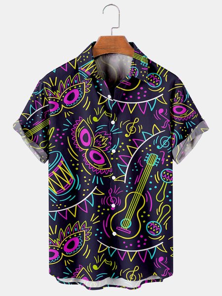 Mens Mardi Gras Carnival Masks & Music Print Casual Breathable Short Sleeve Hawaiian Shirts, As picture, Shirts & Blouse
Mens Mardi Gras Carnival Masks & Music Print Casual Breathable Short Sleeve Hawaiian Shirts, As picture, Shirts & Blouse