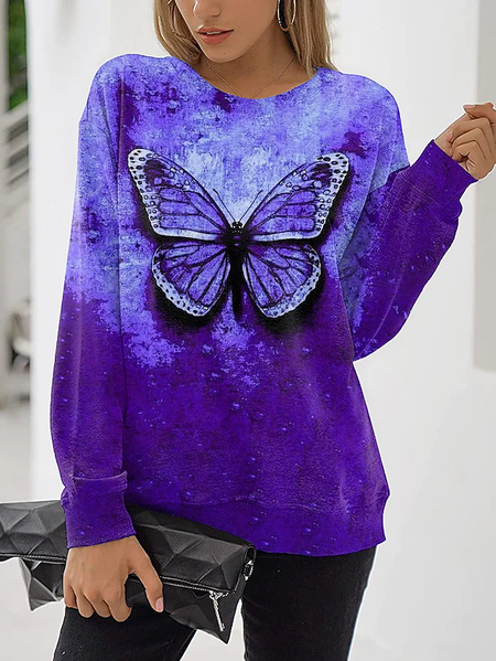 Butterfly Cotton Blends Vacation Crew Neck Sweatshirt, Purple, Sweatshirts & Hoodies
Butterfly Cotton Blends Vacation Crew Neck Sweatshirt, Purple, Sweatshirts & Hoodies