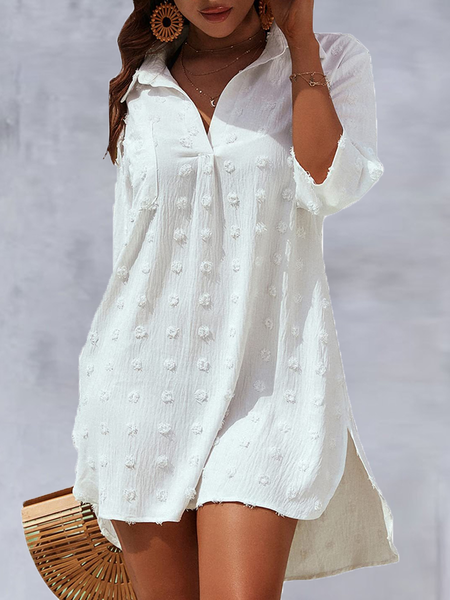 Cotton Blends Regular Fit Plain V neck Casual Vacation Dresses, White, Casual Dresses
Cotton Blends Regular Fit Plain V neck Casual Vacation Dresses, White, Casual Dresses
