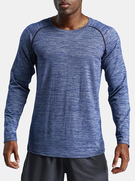Men's Outdoor Sports Quick Dry Breathable Round Neck Long Sleeve Tee, Blue, T-shirt
Men's Outdoor Sports Quick Dry Breathable Round Neck Long Sleeve Tee, Blue, T-shirt