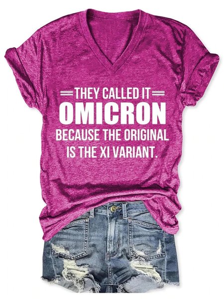 Women's They Called It Omicron Because The Original Is The XI Variant COVID V-Neck T-Shirt, Red, T-shirts
Women's They Called It Omicron Because The Original Is The XI Variant COVID V-Neck T-Shirt, Red, T-shirts